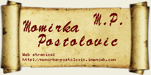 Momirka Postolović vizit kartica